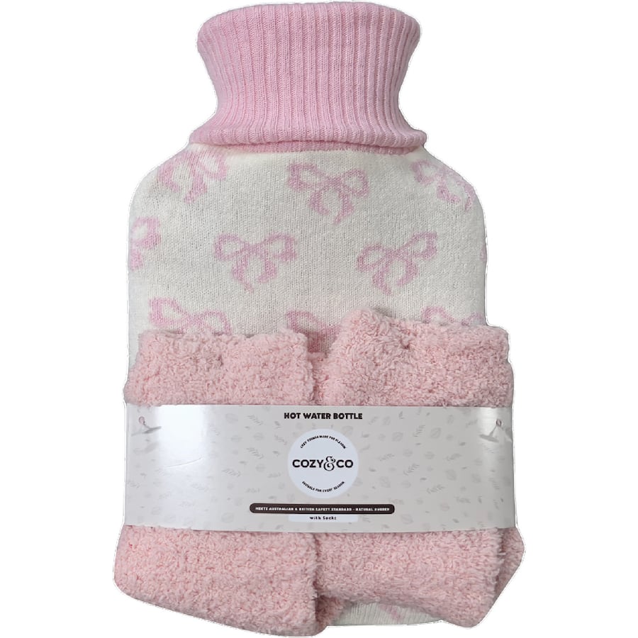 Cozy & Co Hot Water Bottle With Socks