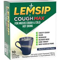 Lemsip Cough Max Cough & Cold Hot Drink Menthol