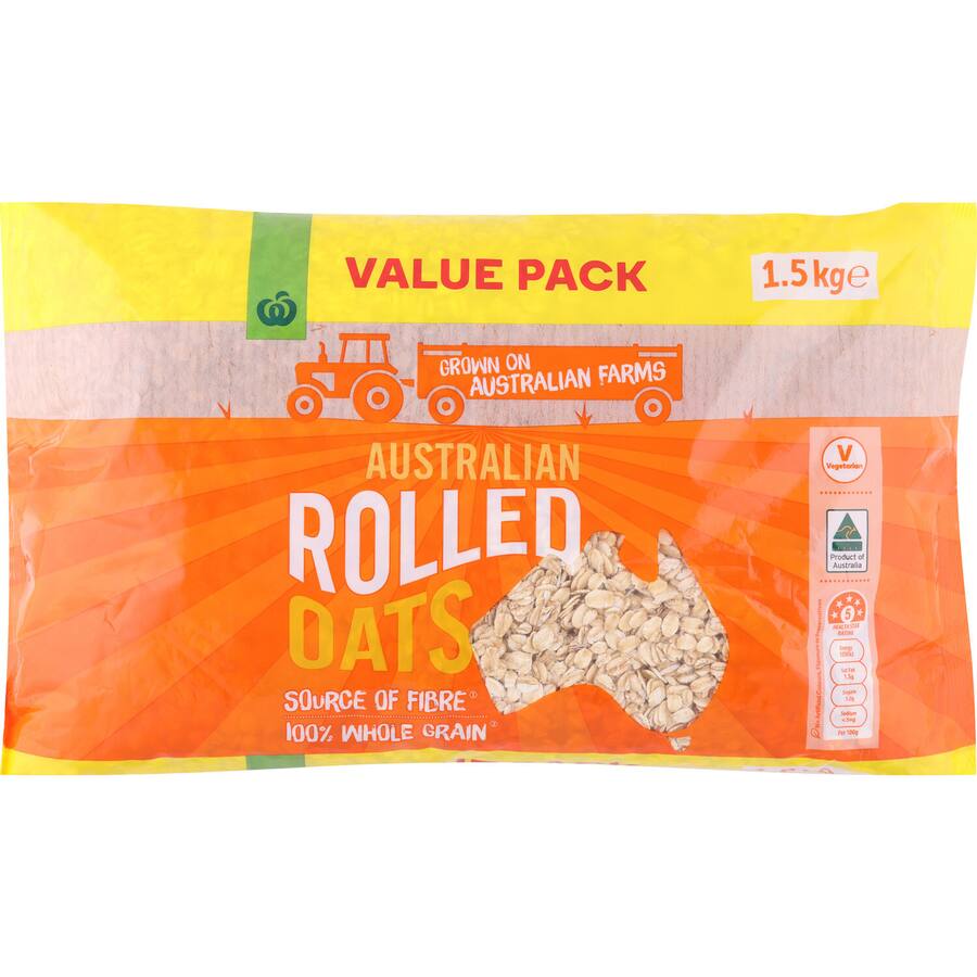 Woolworths Rolled Oats Whole Grain Australian