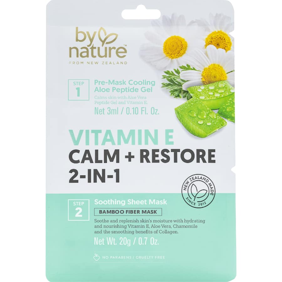 By Nature Calm & Restore Face Mask 2-In-1 Vitamin E