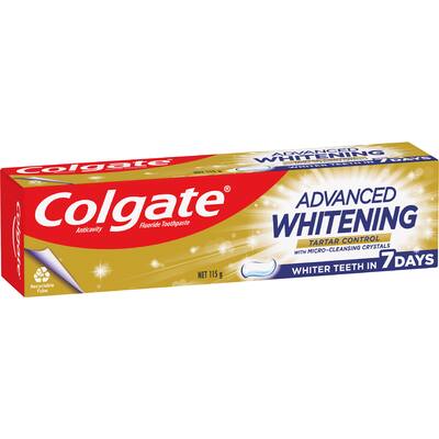 colgate advanced whitening toothpaste tartar control