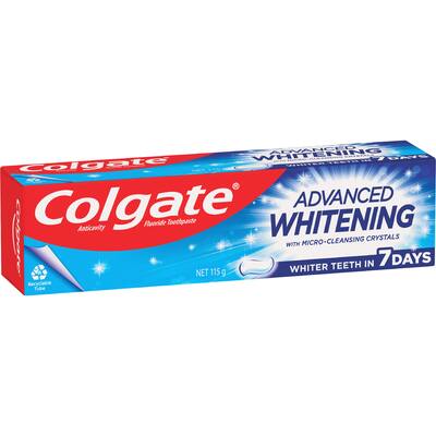 colgate advanced whitening toothpaste with micro-cleansing crystals