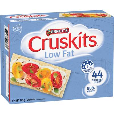 arnott's cruskits crispbread low fat