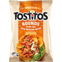 Tostitos Rounds Corn Chips Mild Mexican Salsa