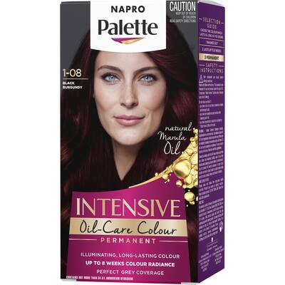 napro palette hair colour burgundy black 1-08