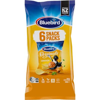 bluebird originals multipack chips chicken 108g