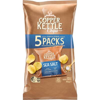 copper kettle multipack chips sea salt 110g