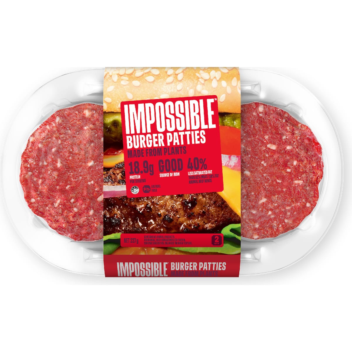Impossible Plant Based Burger Patties bunch