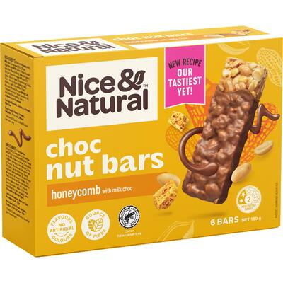 nice & natural nut bars honeycomb