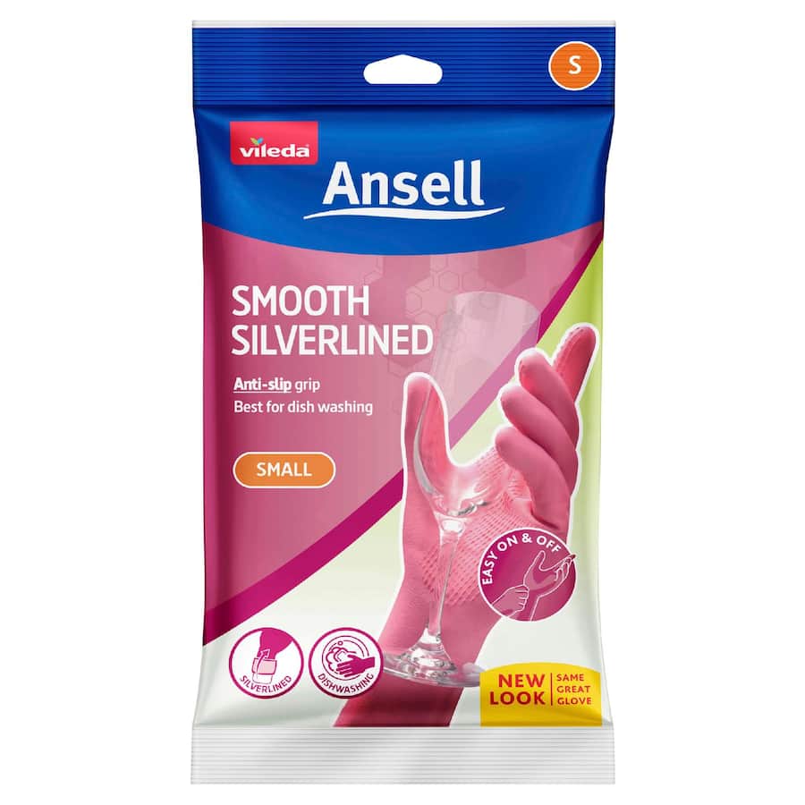 Vileda Ansell Smooth Silverlined Gloves Small