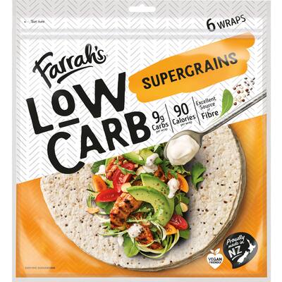 farrah's low carb wraps supergrains