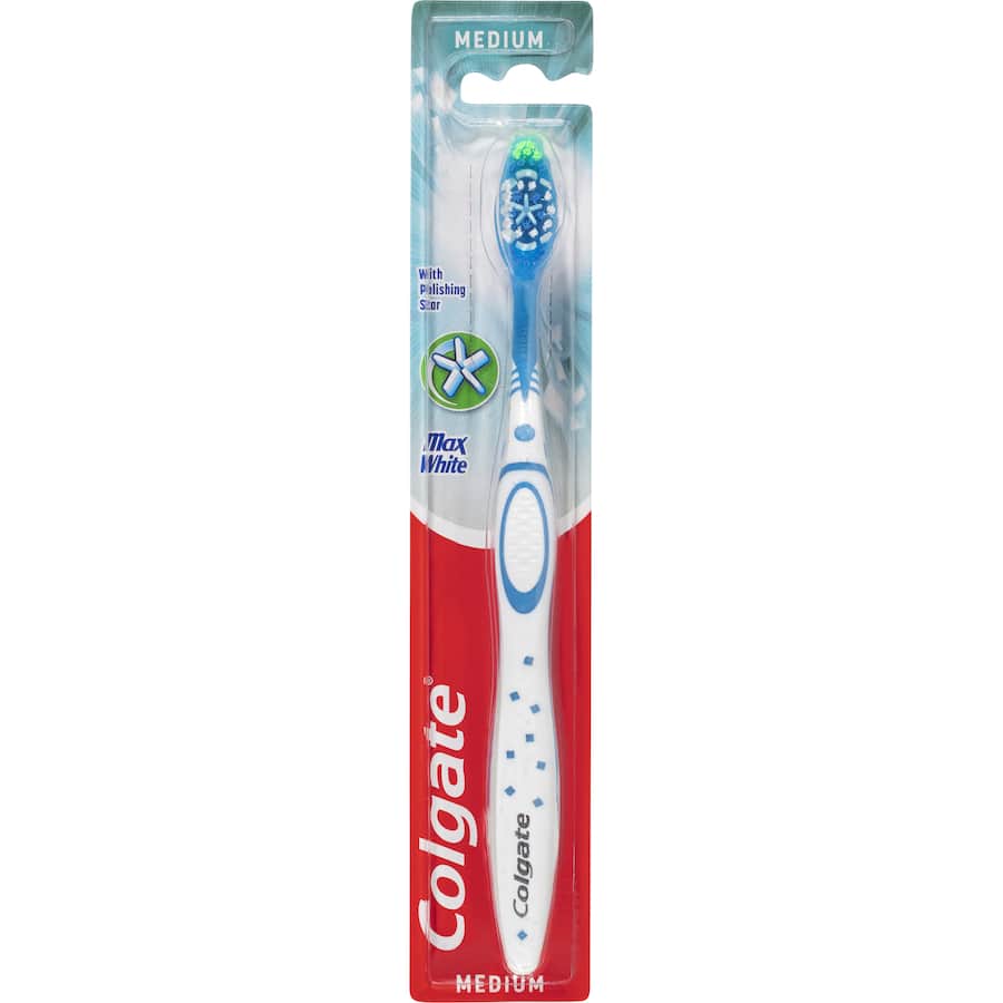 Colgate Max White Toothbrush With Polishing Star Medium