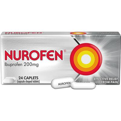 nurofen ibuprofen 200mg pain & inflammation relief caplets