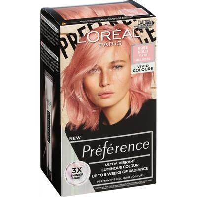 loreal preference hair colour rose gold 9.213 melrose