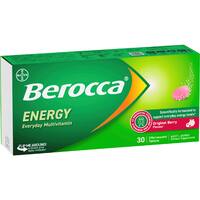 Berocca Energy Effervescent Tablets Vitamin C Original Berry