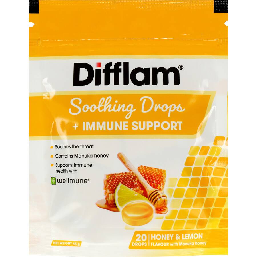 Difflam Soothing & Immune Support Honey Lemon Drops