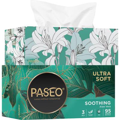 Ultra soft aloe vera facial tissues