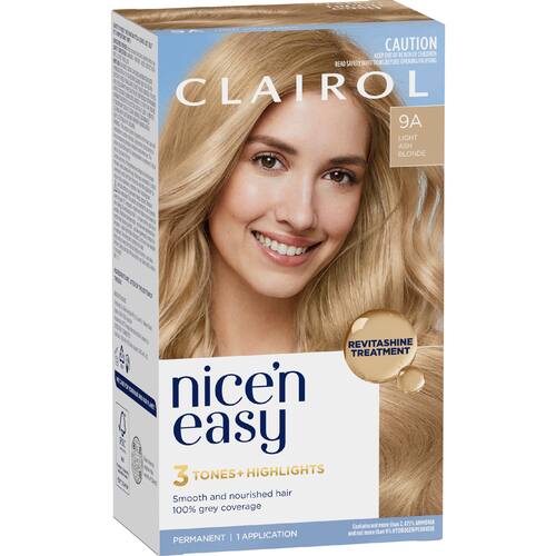 Clairol Nice N Easy Hair Colour Light Ash Blonde 9a