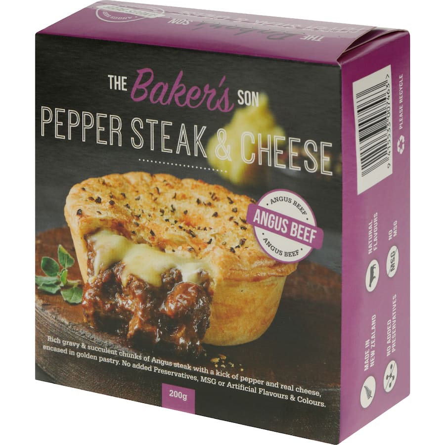 The Bakers Son Chilled Single Pie Pepper Steak & Cheese