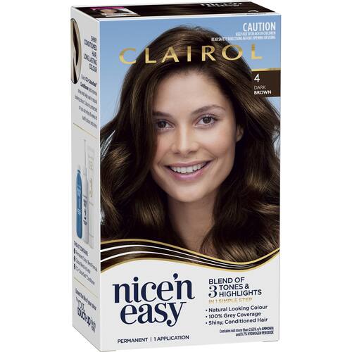 Clairol Nice N Easy Hair Colour Dark Brown 4