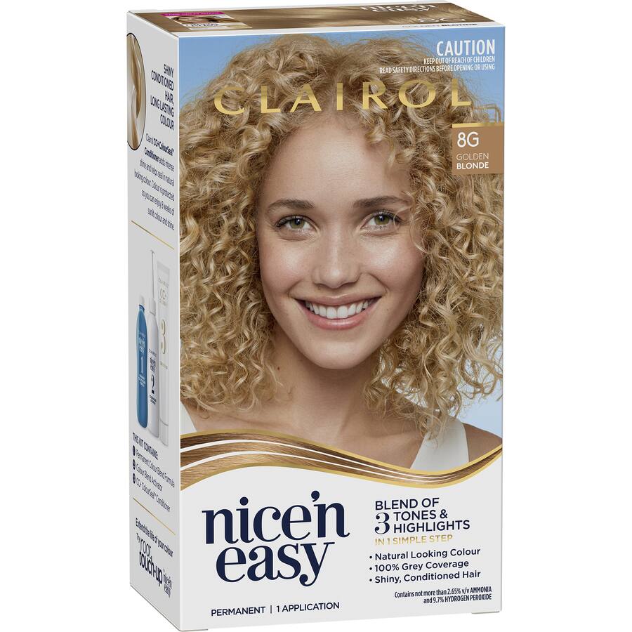 Clairol Nice N Easy Hair Colour Golden Blonde 8G