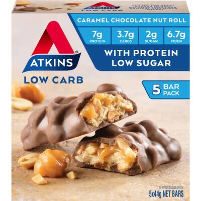atkins nutrition bar caramel chocolate nut roll
