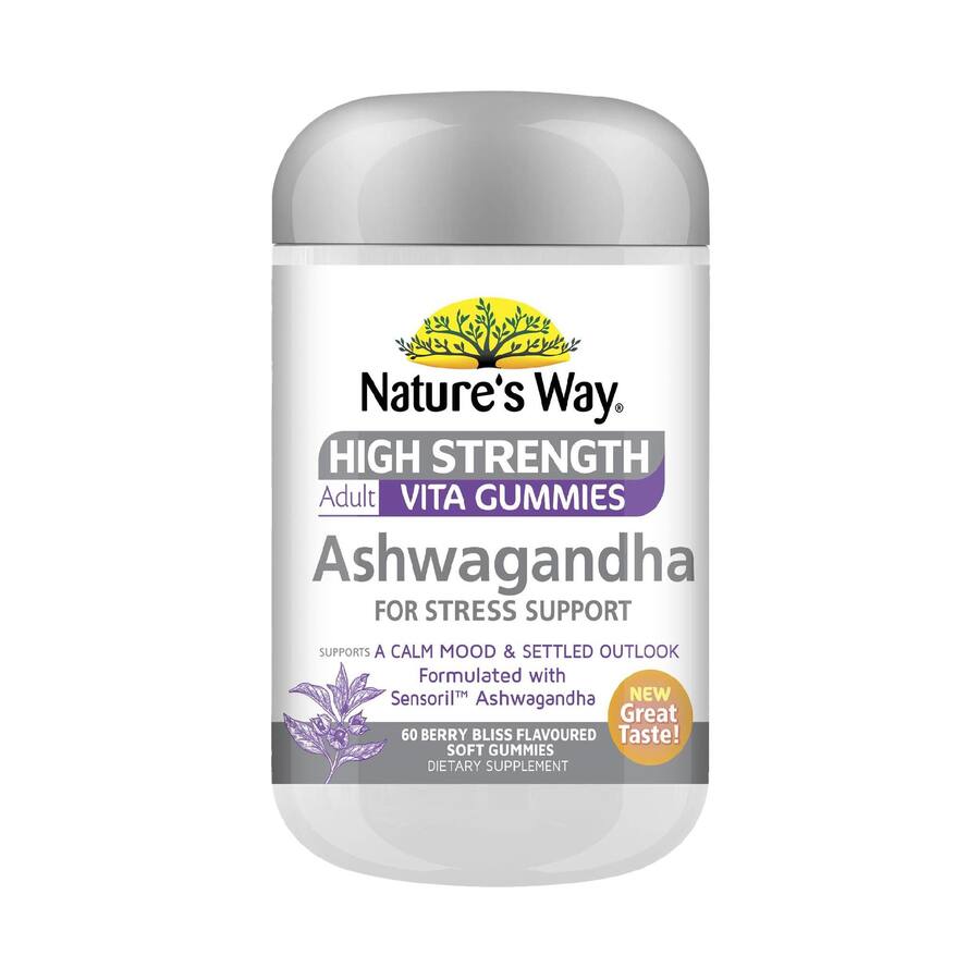 Natures Way Adult Stress Support Gummies With Ashwagandha
