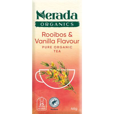 nerada organic herbal tea rooibos & vanilla