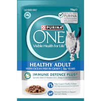 purina one healthy adult wet cat food ocean fish in gravy
