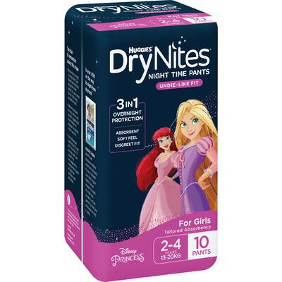huggies drynites night pants girl 2-4 years (13-20kg)