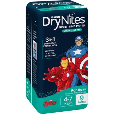 huggies drynites night pants boy 4-7 years (17-30kg)