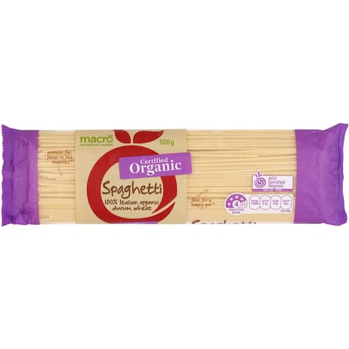 Macro Organic Pasta Spaghetti 500g bunch