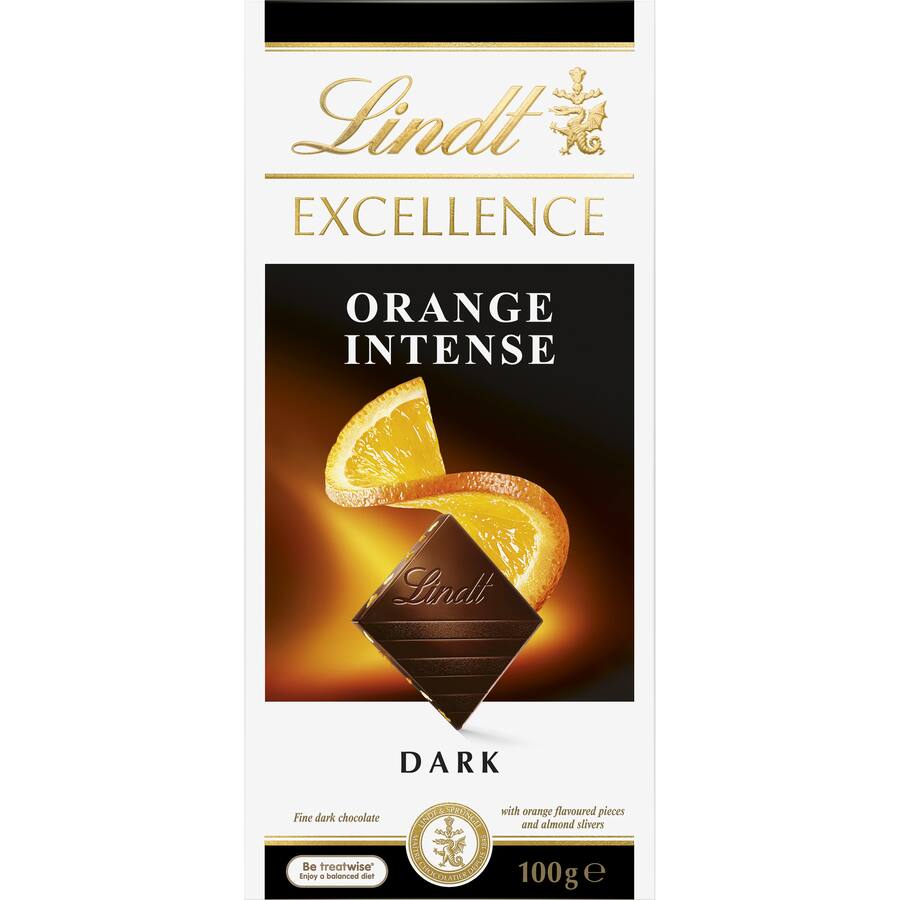 Lindt Excellence Chocolate Dark Orange Intense