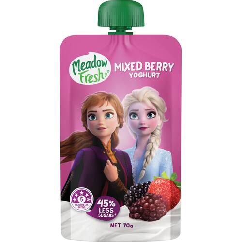 Meadow Fresh Kids Yoghurt Pouch Mixed Berry Frozen