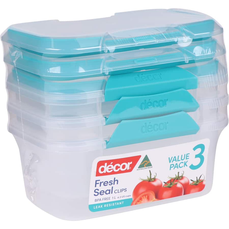 Decor Fresh Seal Container Set Oblong 1L