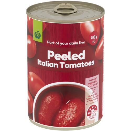Woolworths Peeled Tomatoes Italian