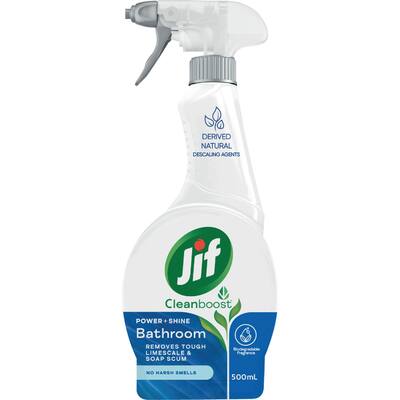 jif clean boost bathroom spray power & shine