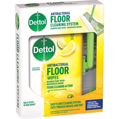 dettol antibacterial floor cleaning system & wipes