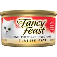 fancy feast classic wet cat food pate beef & chicken feast