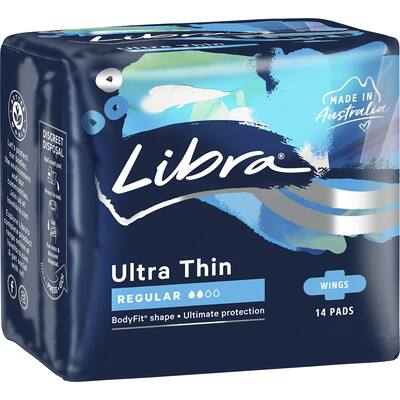libra ultra thin pads regular with wings