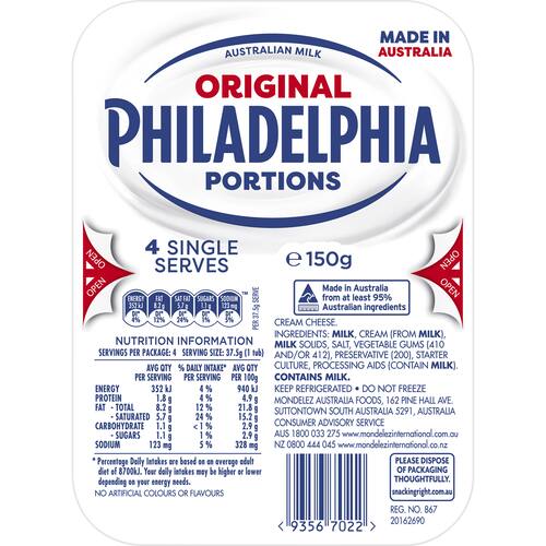 Philadelphia Cheese Snack Cream Cheese Tubs
