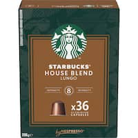 starbucks by nespresso coffee pods house blend lungo 36pack (206g)