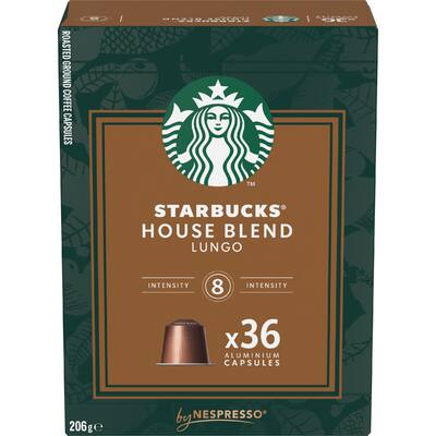 By nespresso coffee pods house blend lungo 36pack