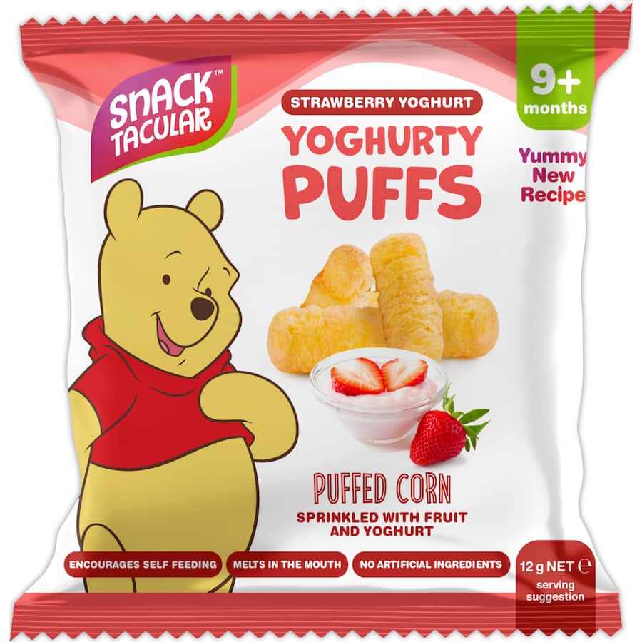 Snacktacular Baby Snacks Puff Corn Strawberry Yoghurt