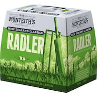 Monteith's Radler Zesty Beer Bottles (12x330ml)