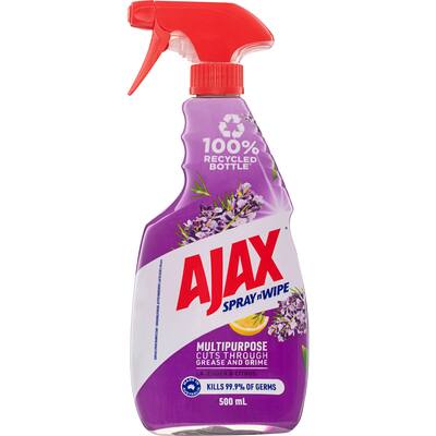 ajax spray n wipe multipurpose cleaning spray antibacterial lavender citrus