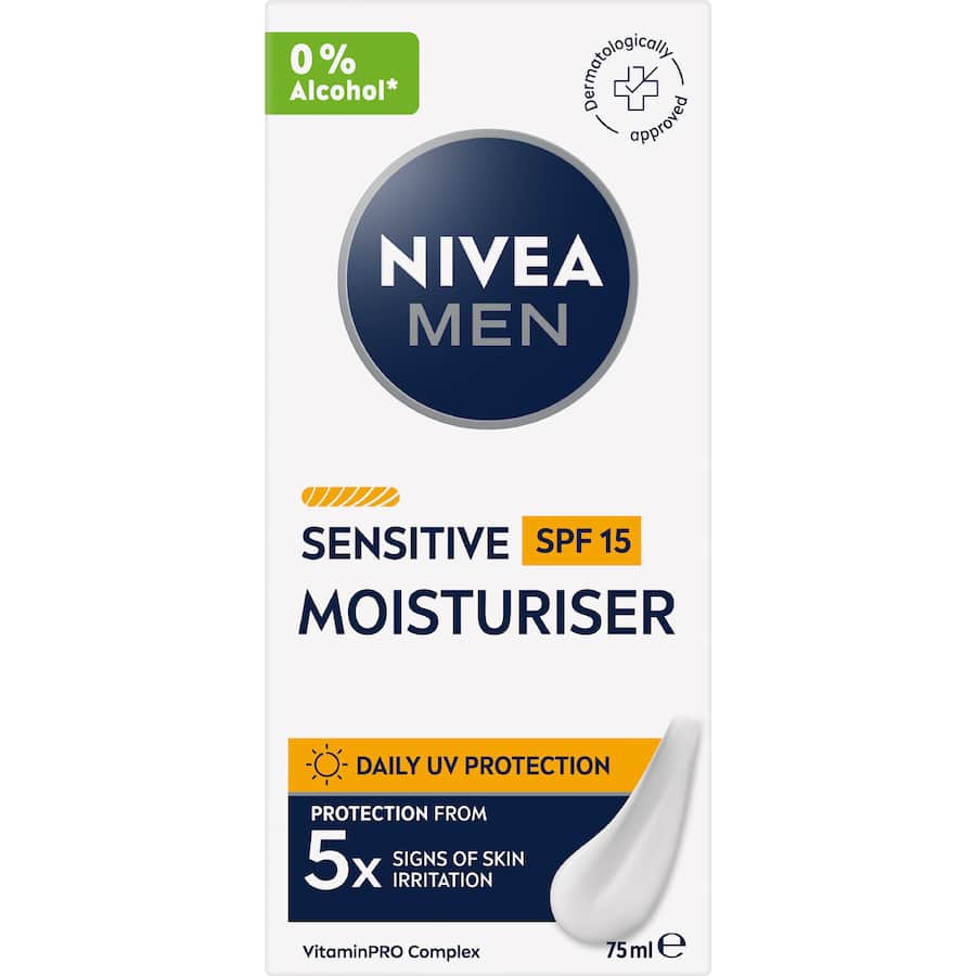 Nivea For Men Facial Moisturiser Sensitive Spf 15