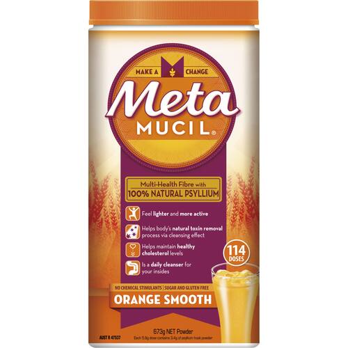 Metamucil Dietary Supplement Fibre Smooth Orange 114 Dose