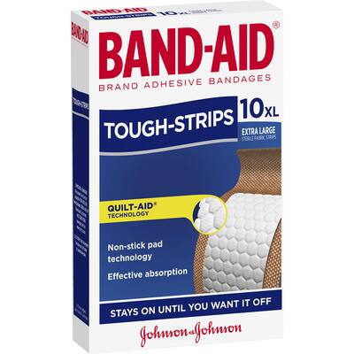 band aid plasters tough strips extra large