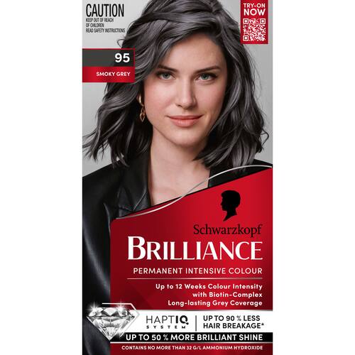 Schwarzkopf Brilliance Permanent Hair Colour 95 Smoky Grey Hair